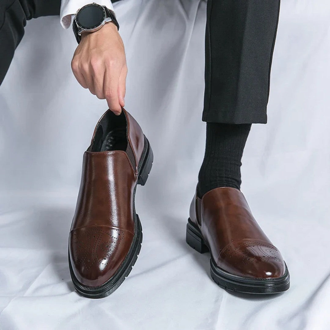 Alessio Cap-Toe Leather Loafers